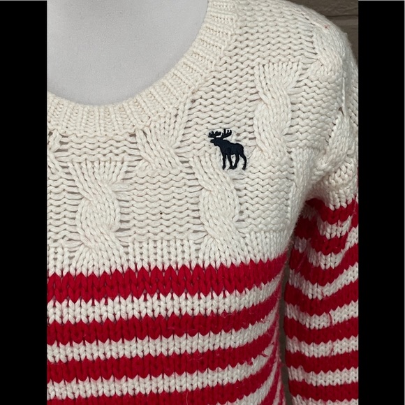 Abercrombie & Fitch Red and White Striped Sweater - Picture 3 of 7